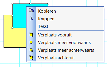 De volgorde van lagen met grafische vormen wijzigen